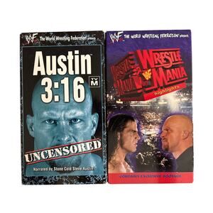 WWF VHS Wrestling topped Austin 3:16 & Wrestlemania highlights 1998 home video